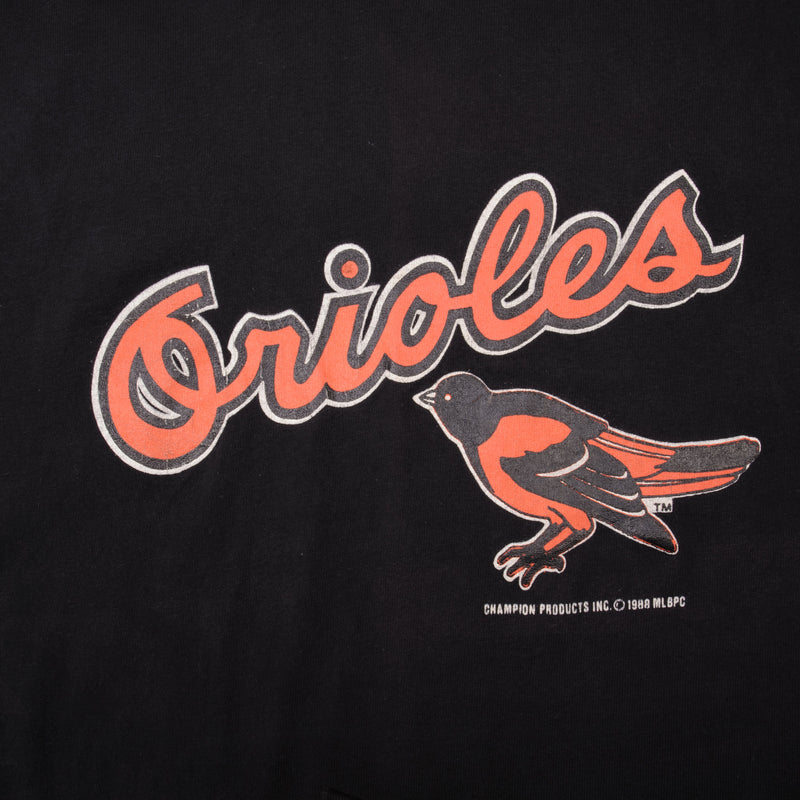 Vintage Champion MLB Baltimore Orioles Tee Shirt 1988 Size Large Made In USA With Single Stitch Sleeves