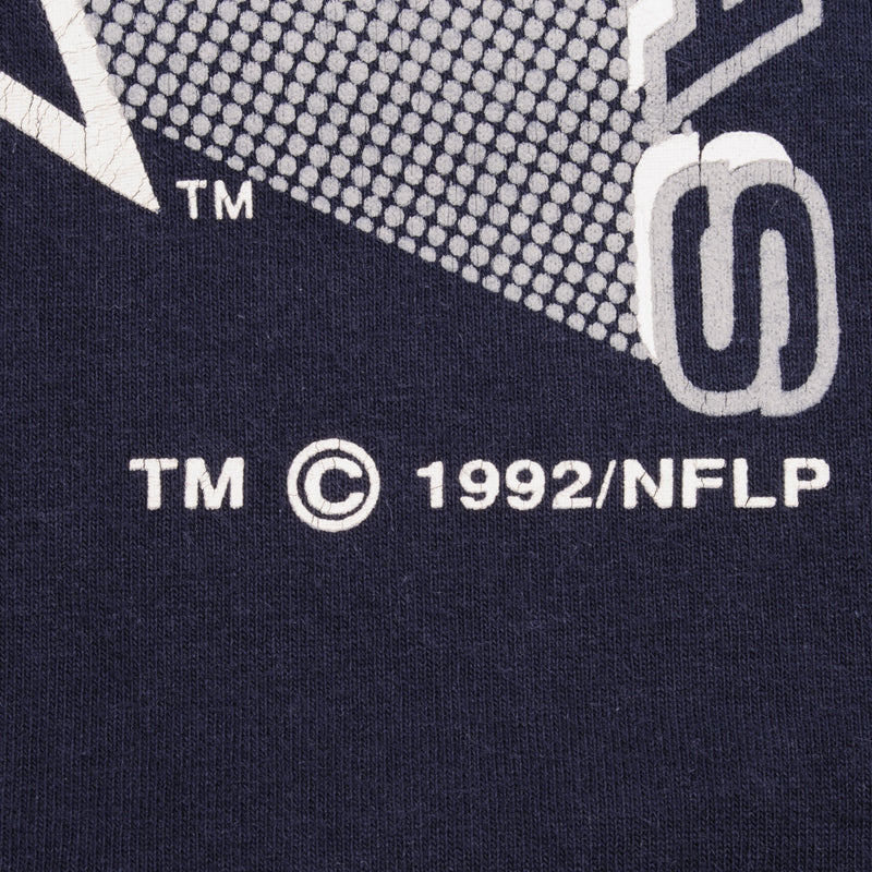 Vintage Nfl Dallas Cowboys 1992 Logo 7 Tee Shirt Size Medium With Single Stitch Sleeves