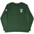 Full front view of green Polo Jeans long-sleeve T-shirt with white RL-67 Company print