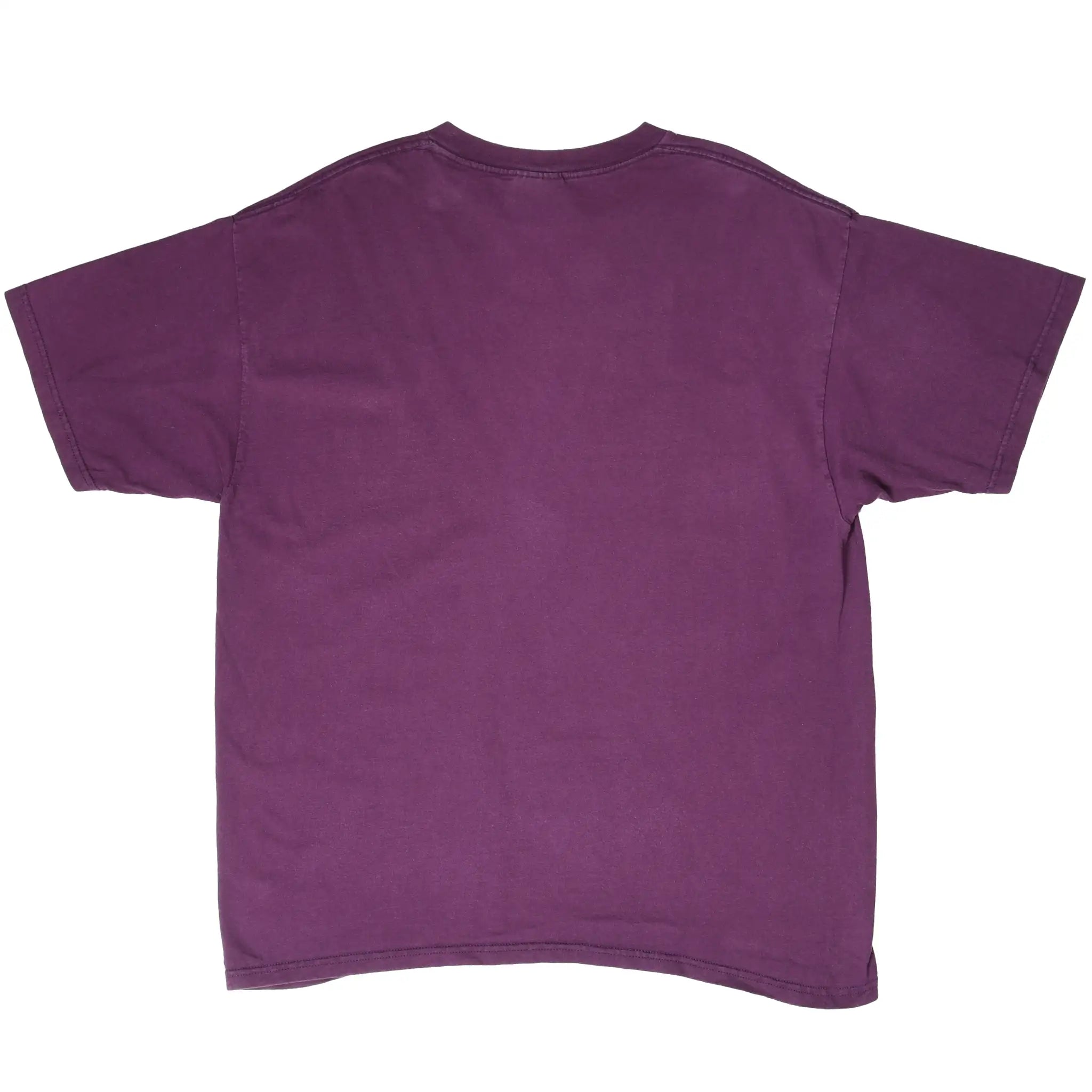Back of plain purple Nike short-sleeve T-shirt