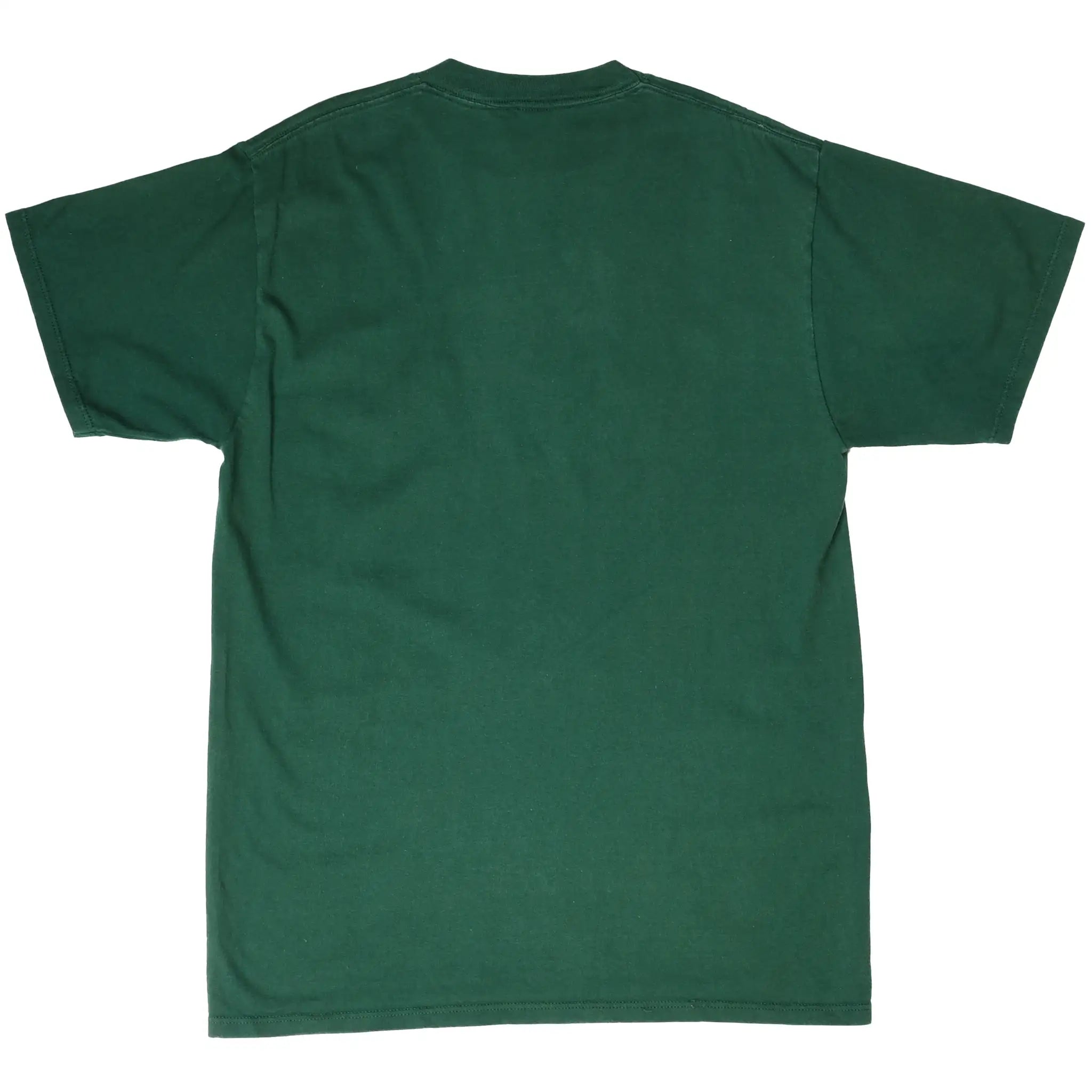 Plain back of dark green Looney Tunes short-sleeve T-shirt