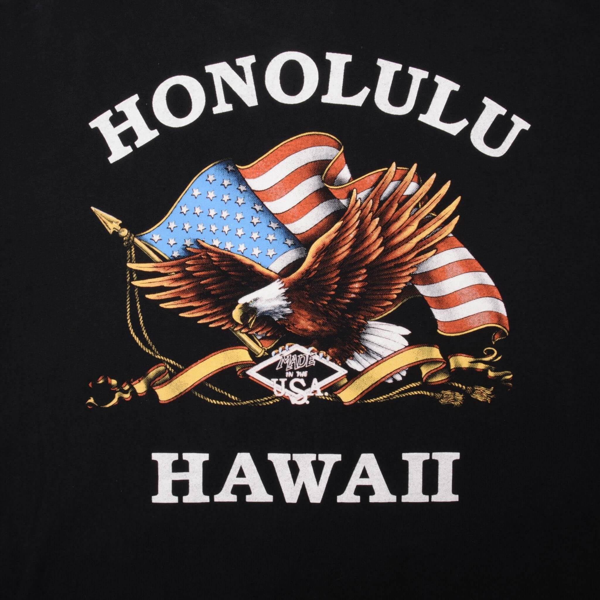 Vintage Indian Motocycle Honolulu Hawaii Tee Shirt 1992 Size XL Made In California USA With Single Stitch Sleeves