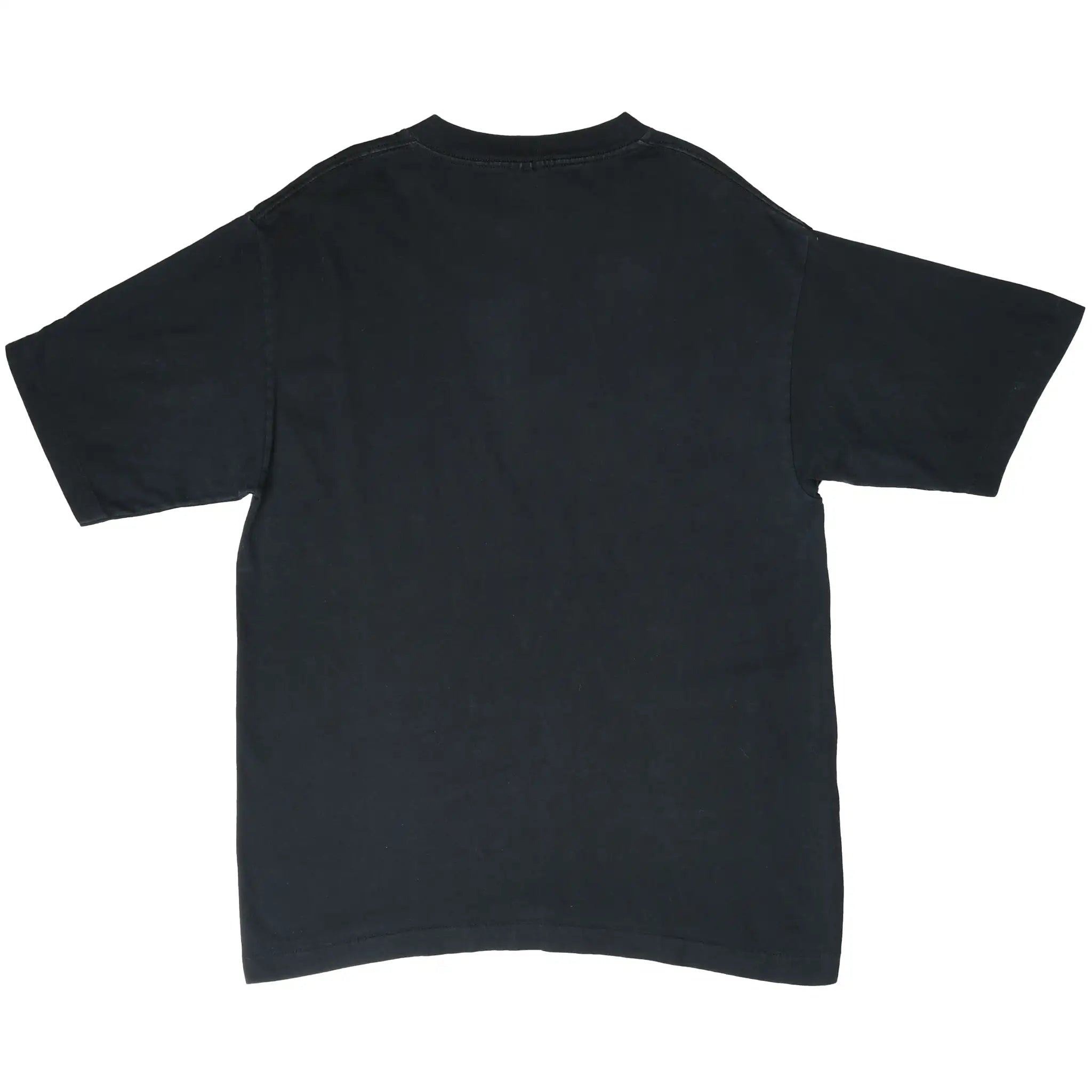Back of black Seattle Seahawks short-sleeve T-shirt with no graphic