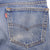 Beautiful Indigo Levis 501 jeans Made in USA with Light Wash.  Size on tag 35X23 Actual Size 33X28 Back Button #501