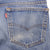 Beautiful Indigo Levis 501 jeans Made in USA with Light Wash.  Size on tag 35X23 Actual Size 33X28 Back Button #501