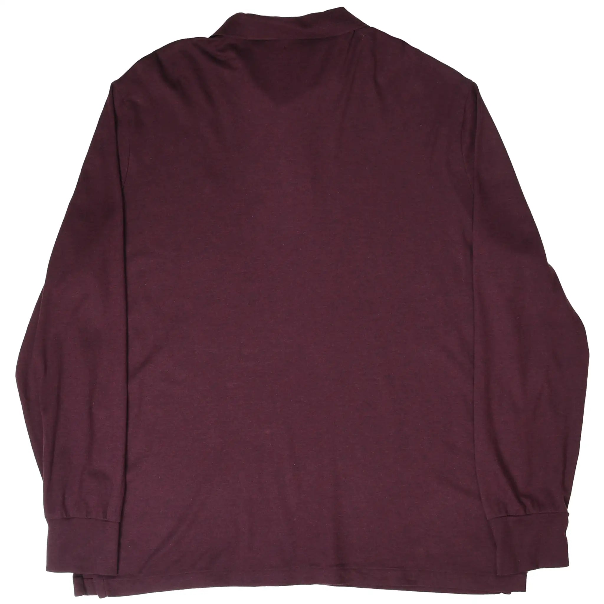Back of burgundy Polo Ralph Lauren long-sleeve polo shirt