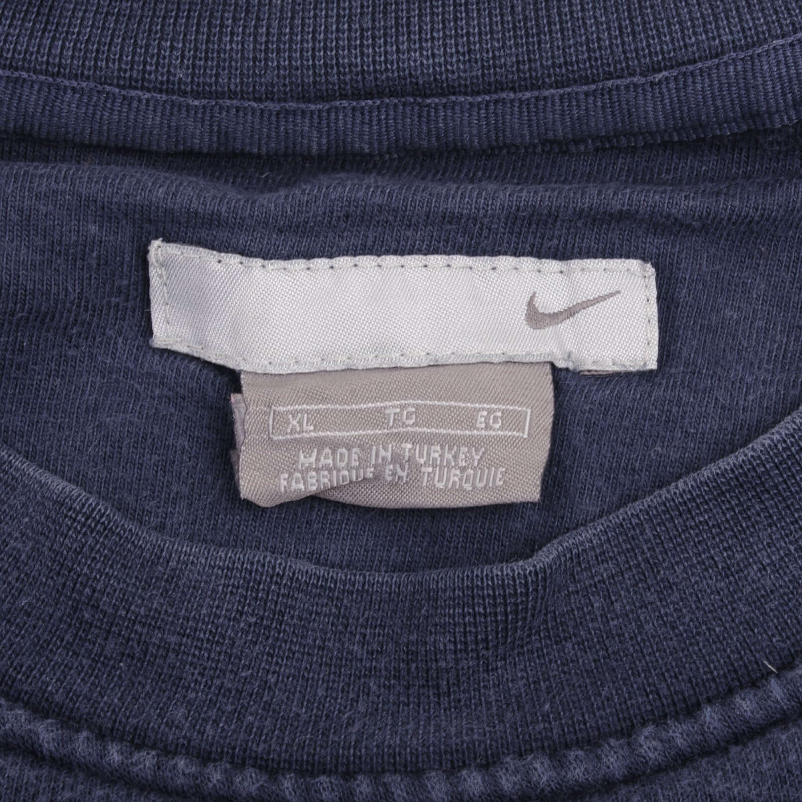 Vintage Nike Classic Swoosh Navy Blue Sweatshirt 2000S Size XL