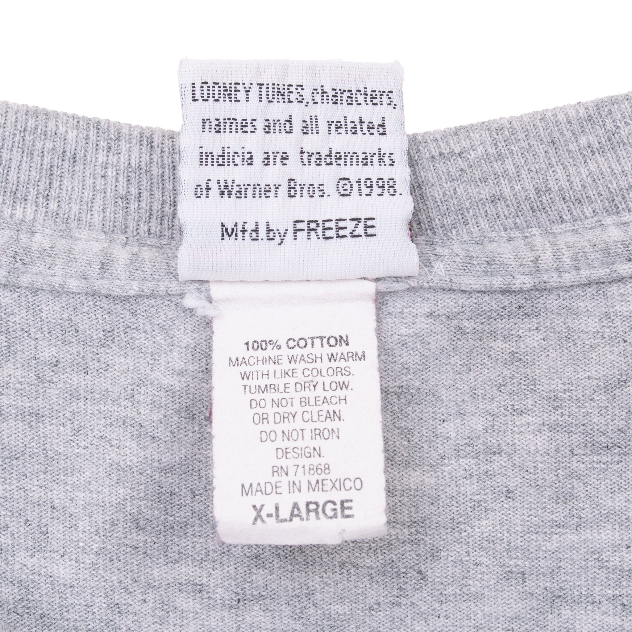 Vintage Looney Tunes Tweety 1998 Grey Tee Shirt Size XL