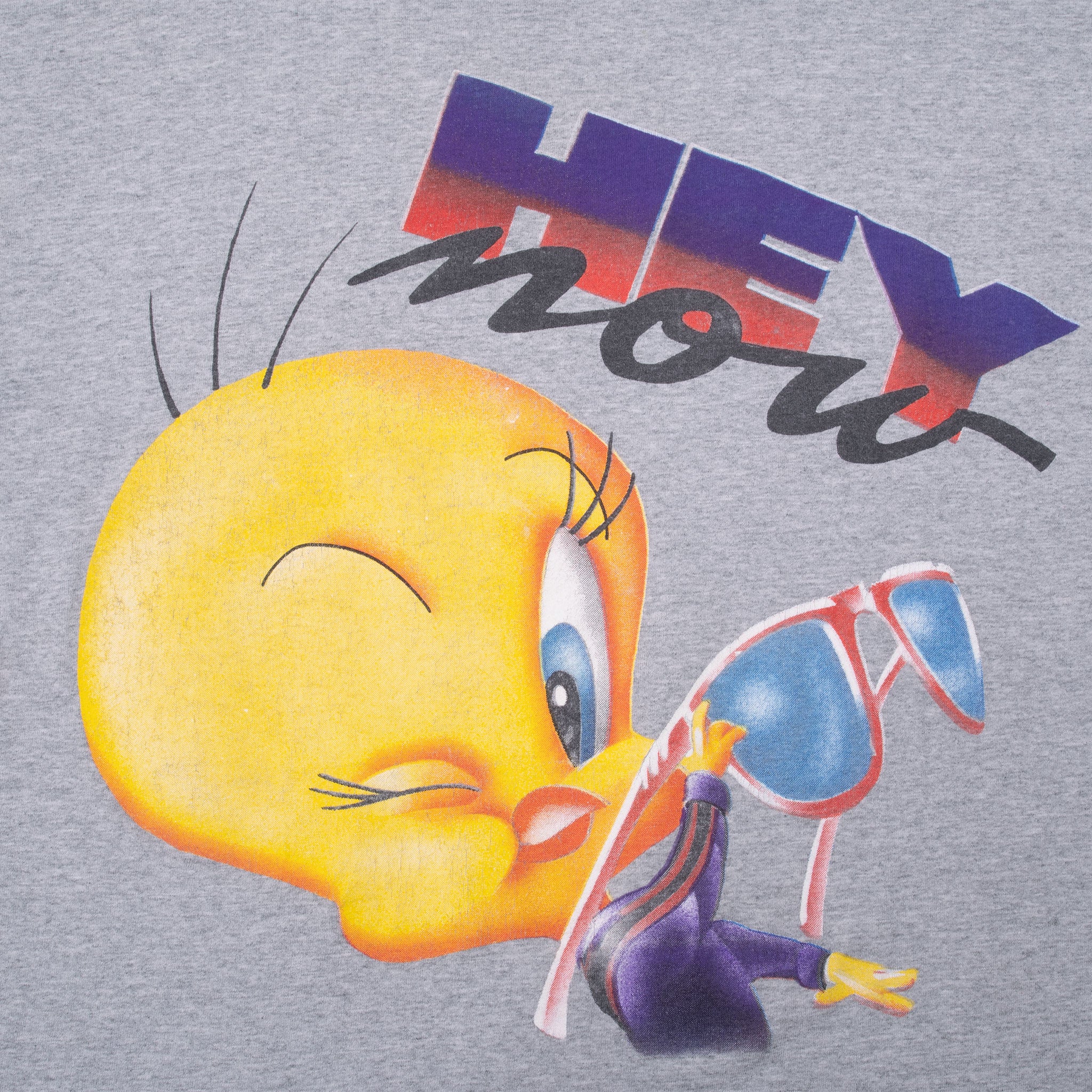 Vintage Looney Tunes Tweety 1998 Grey Tee Shirt Size XL