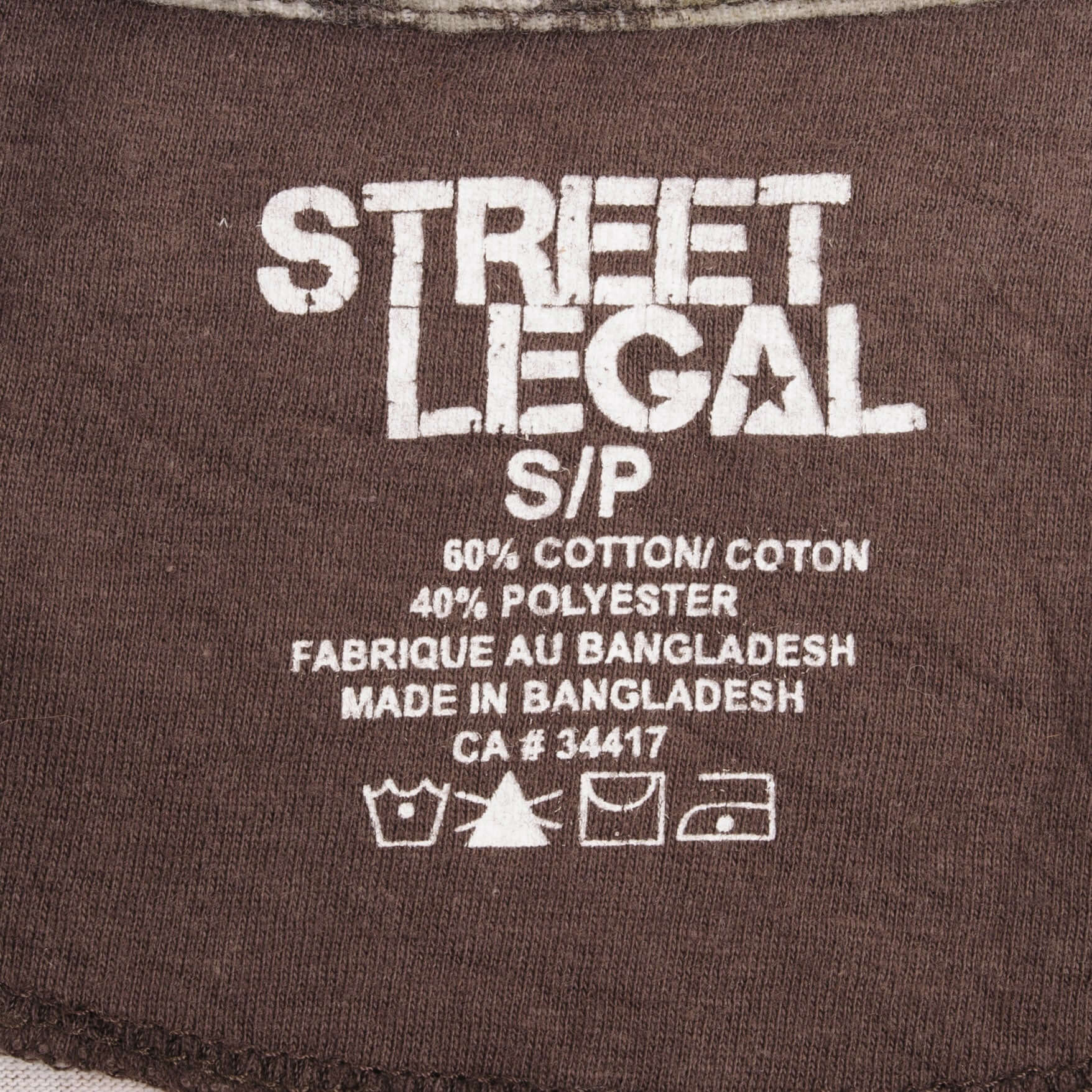 Vintage Hunting Street Legal Camo Long Sleeve Pocket Tee Shirt Size Small