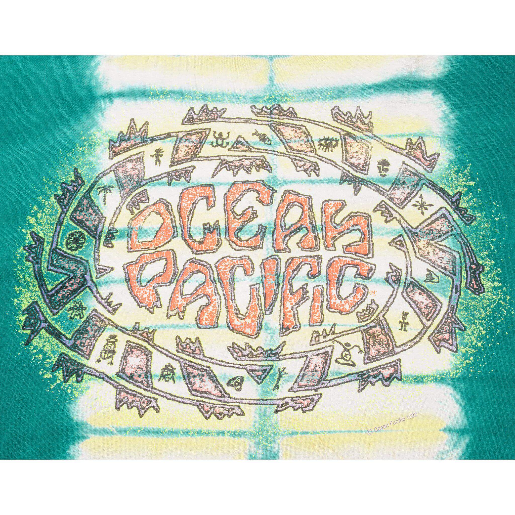 VINTAGE TIE-DYE OCEAN PACIFIC TEE SHIRT SIZE 2XL