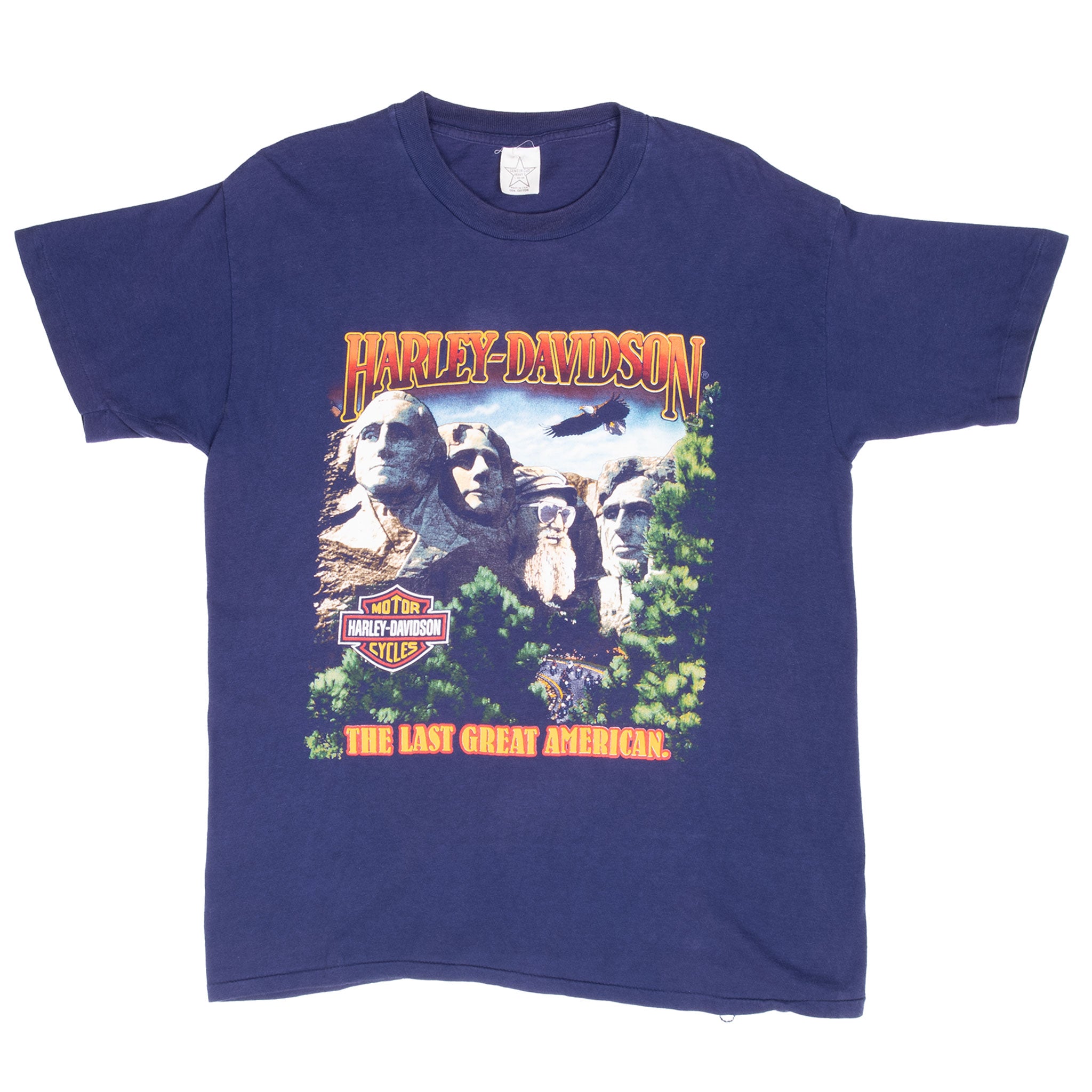 Vintage Harley Davidson Mount Rushmore San Diego Tee Shirt 1982 Size Large Made In Usa With Single Stitch Sleeves.