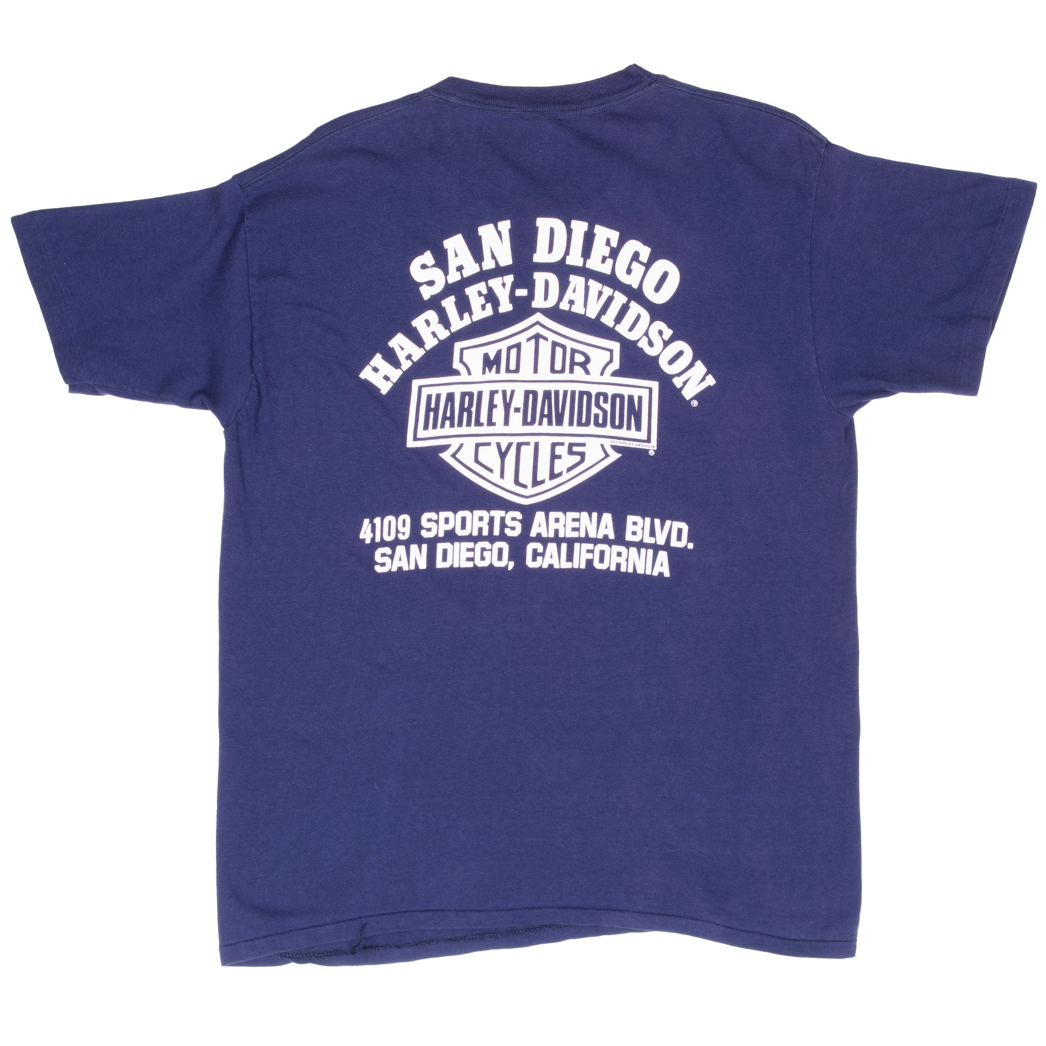 Vintage Harley Davidson Mount Rushmore San Diego Tee Shirt 1982 Size Large Made In Usa With Single Stitch Sleeves.