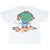Back of white Looney Tunes T-shirt with Taz Pro Bowler graphic and bowling pins