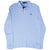 Front angled view of light blue Polo Ralph Lauren long-sleeve polo shirt