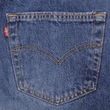 Beautiful Indigo Levis 501 jeans 1990s Made in USA with Medium Dark Wash.  Size on tag 36X32 Actual Size 35X31 Back Button #511