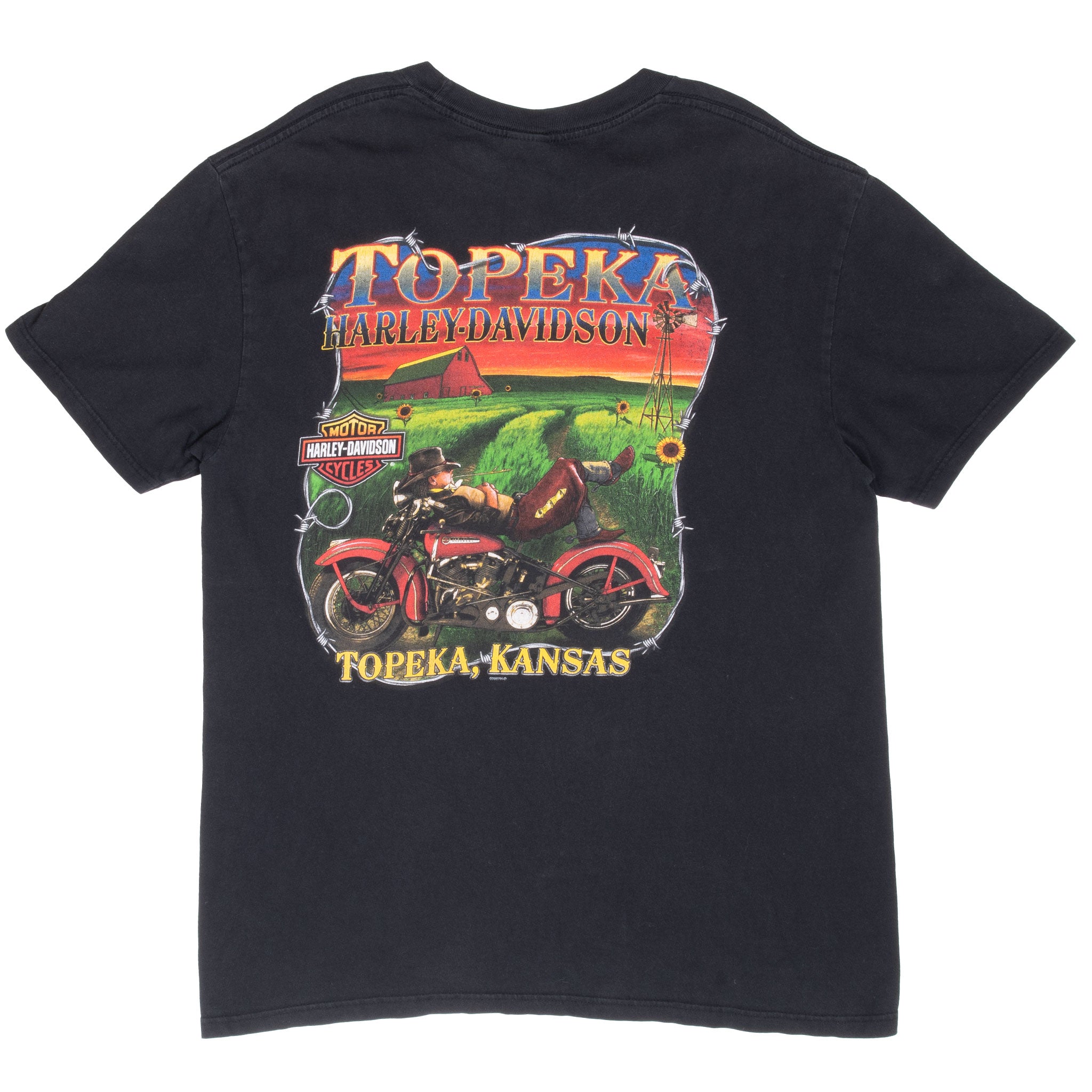 Vintage Harley Davidson Topeka Kansas Tee Shirt 2009 Size XL