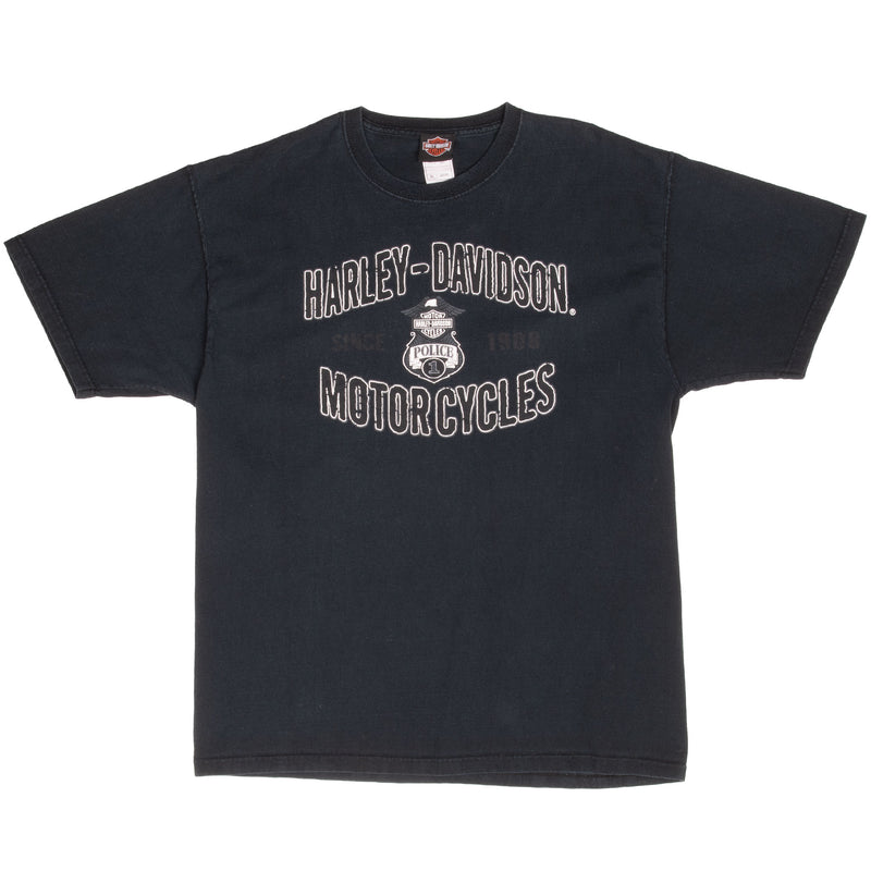 Vintage Harley Davidson Police Tee Shirt 1990S Size Large Made In Usa