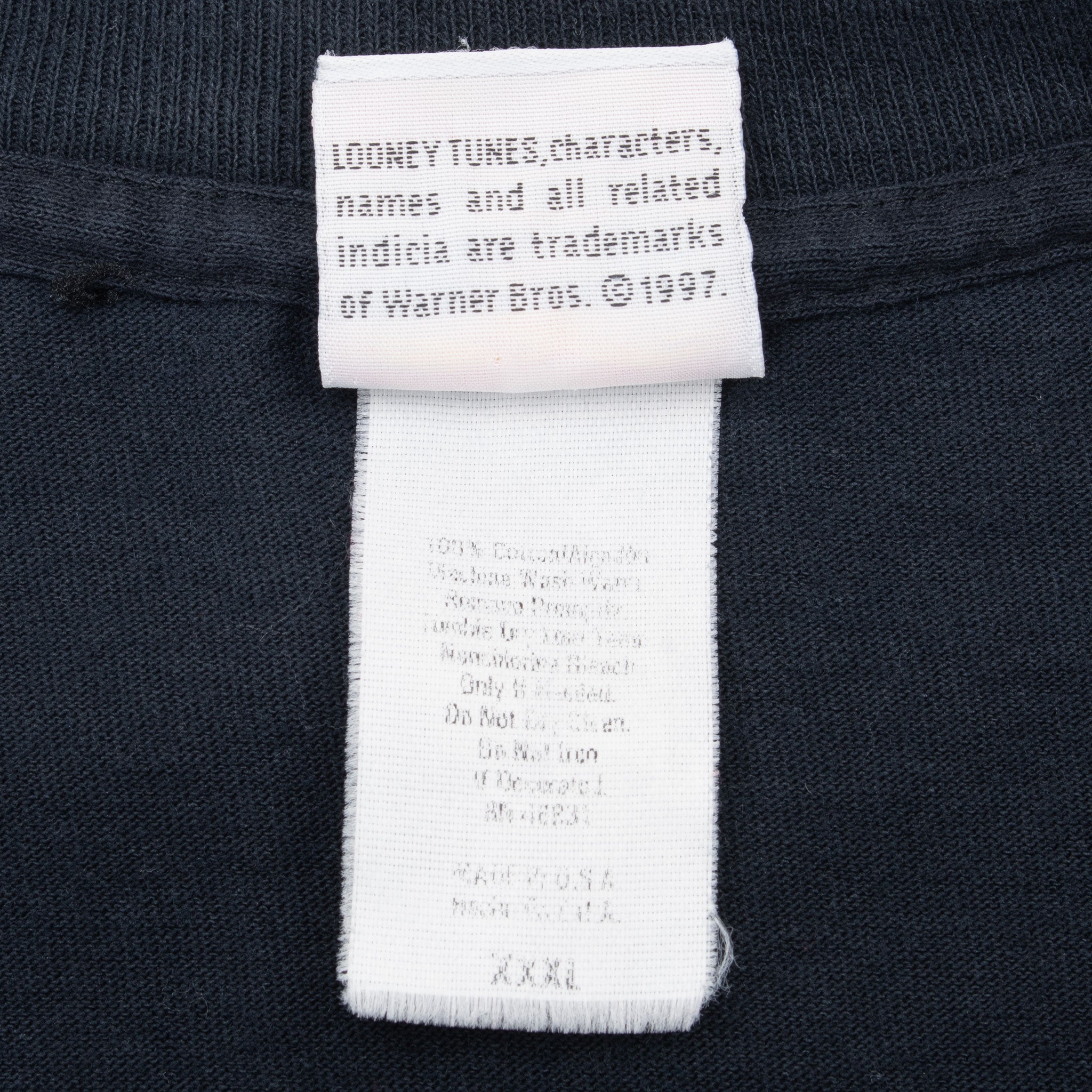 Vintage Looney Tunes Taz Biker All Over Print Long Sleeve Tee Shirt 1997 Size 3XL Made in Usa