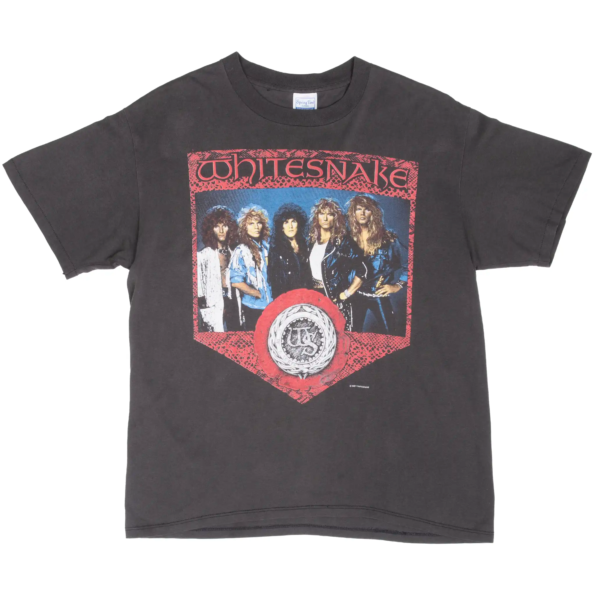 Vintage Whitesnake North Amercian Tour 1987 Tee Shirt Large Made In Usa With Single Stitch Sleeves