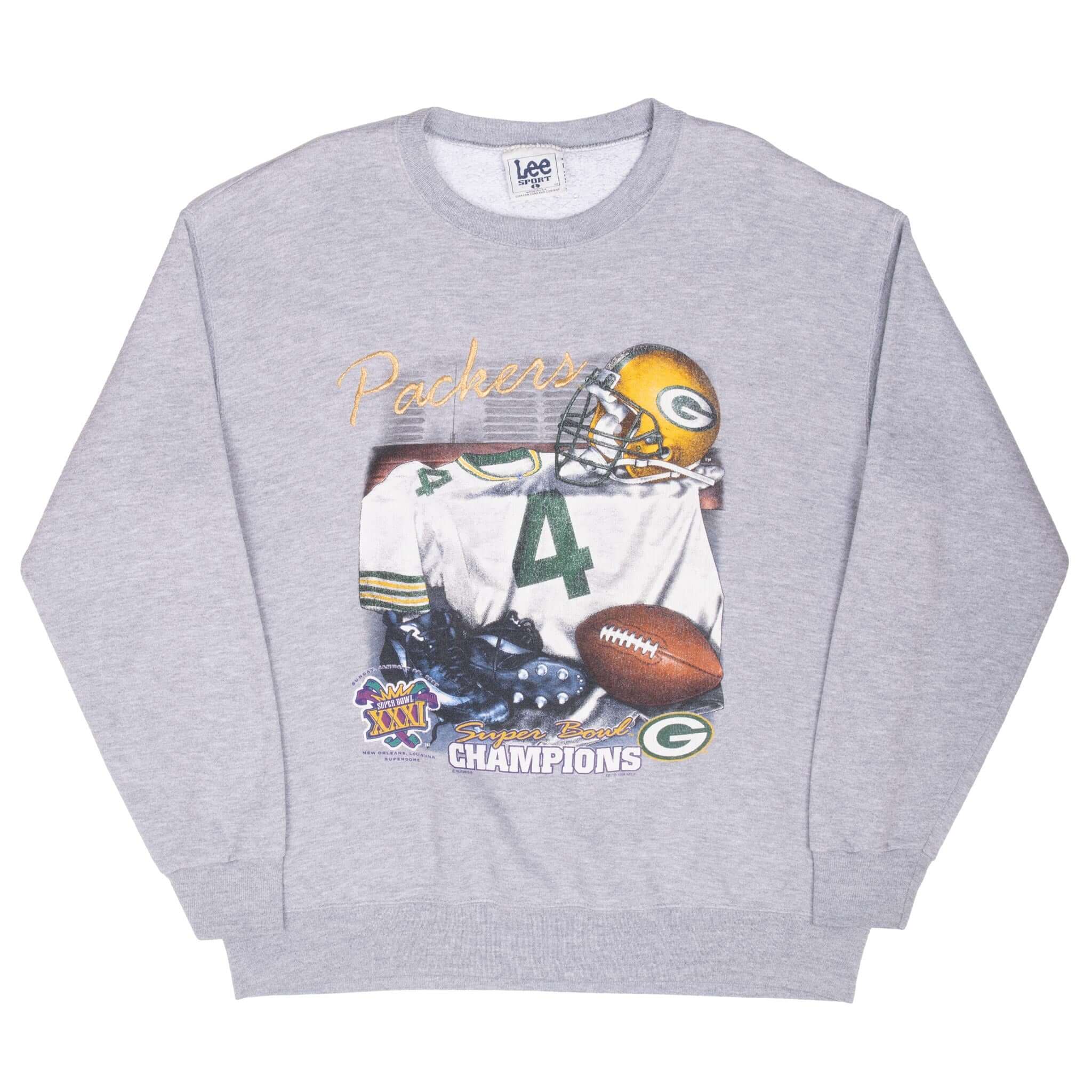 Vintage Nfl Green Bay Packers Super Bowl XXXI Champions 1997 Sweatshirt Size Large Made In USA