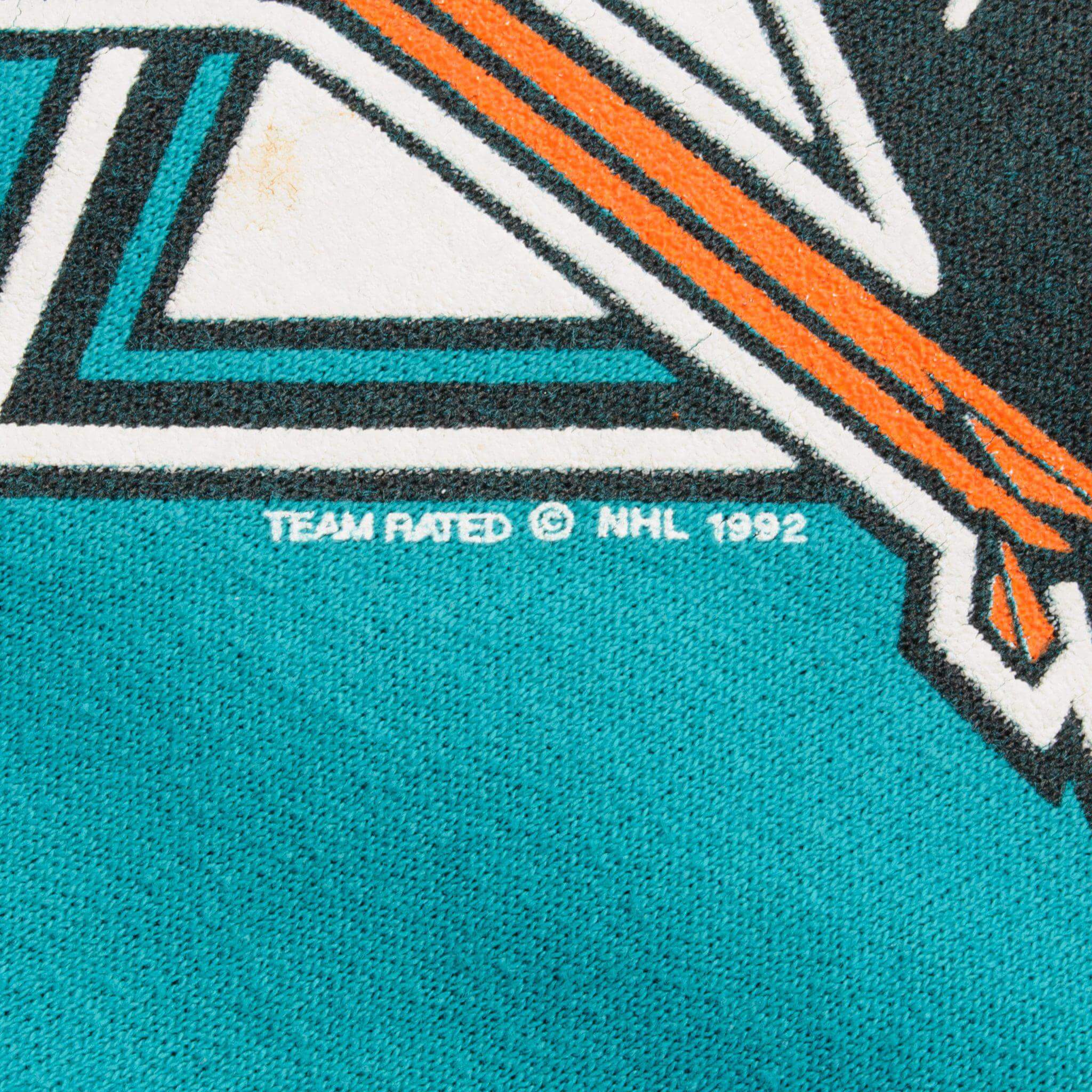 VINTAGE NHL SAN JOSE SHARKS SWEATSHIRT 1992 SIZE XL MADE IN USA