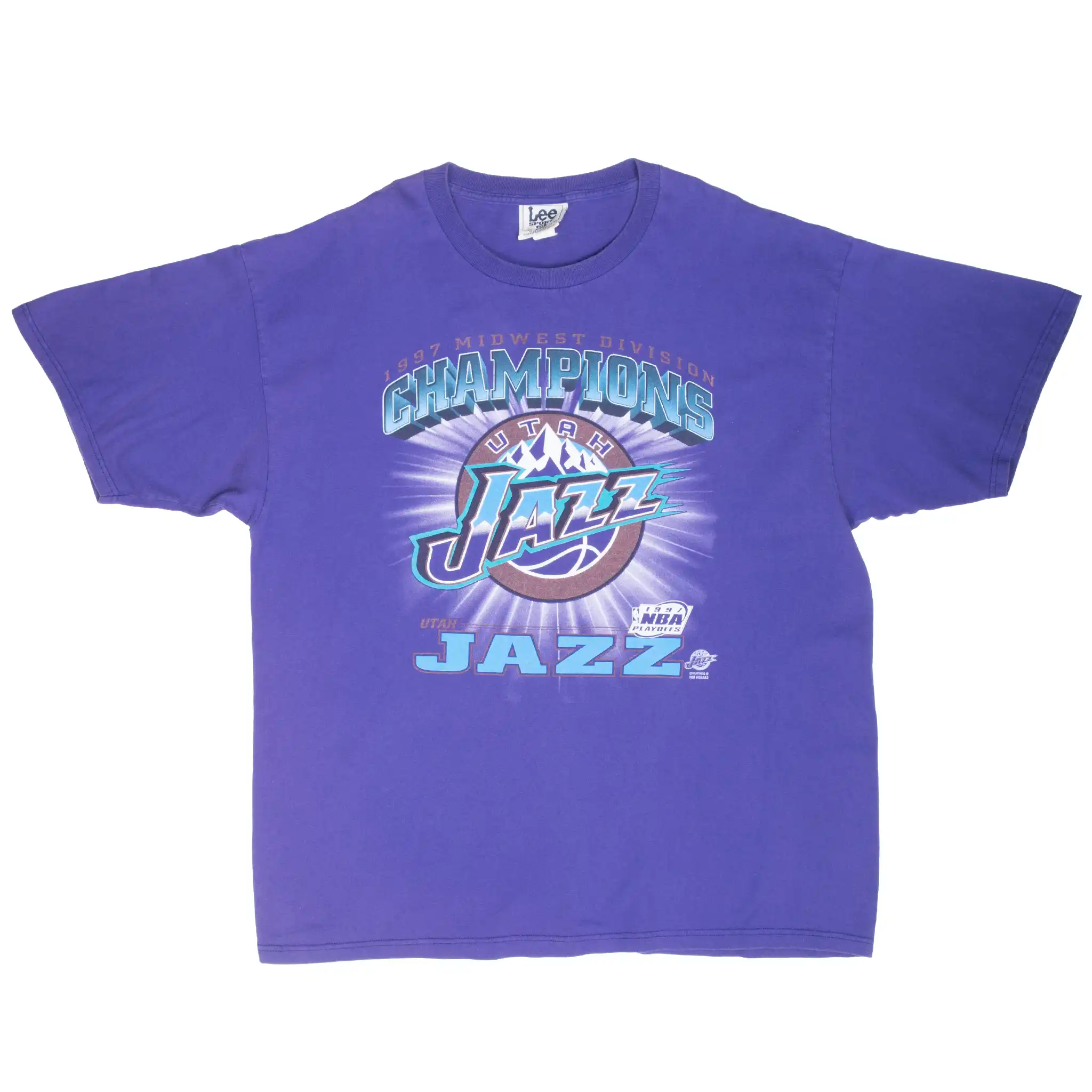 Vintage Nba Utah Jazz Midwest Division Champions 1997 Tee Shirt Size 2XL