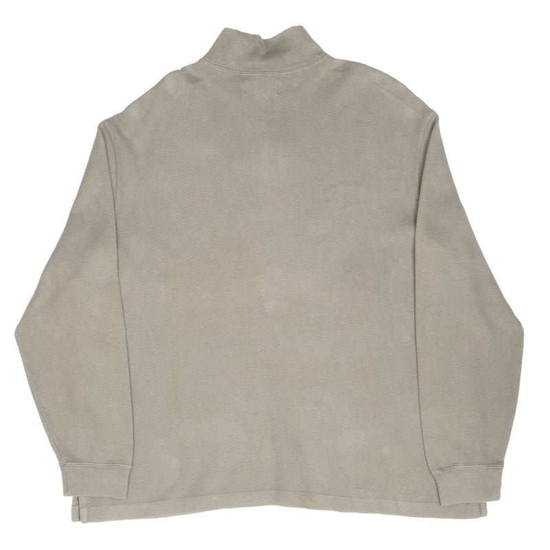 Vintage Polo Ralph Lauren Sage Green Quarter 1/4 Zip Sweater 1990s Size 2XL