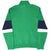 Back of green Polo Ralph Lauren quarter-zip sweater with navy and white sleeve stripes