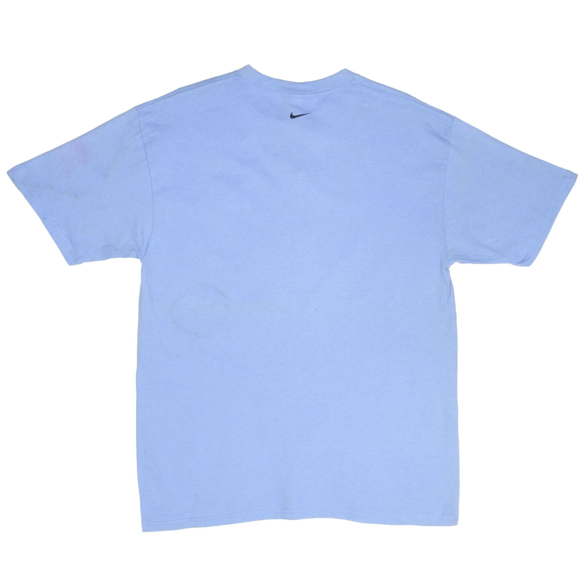 Vintage Nike Spell Out Light Blue Tee Shirt 2000s Size Medium