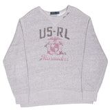 Vintage Polo Ralph Lauren Usmc Grey Sweatshirt Size XL
