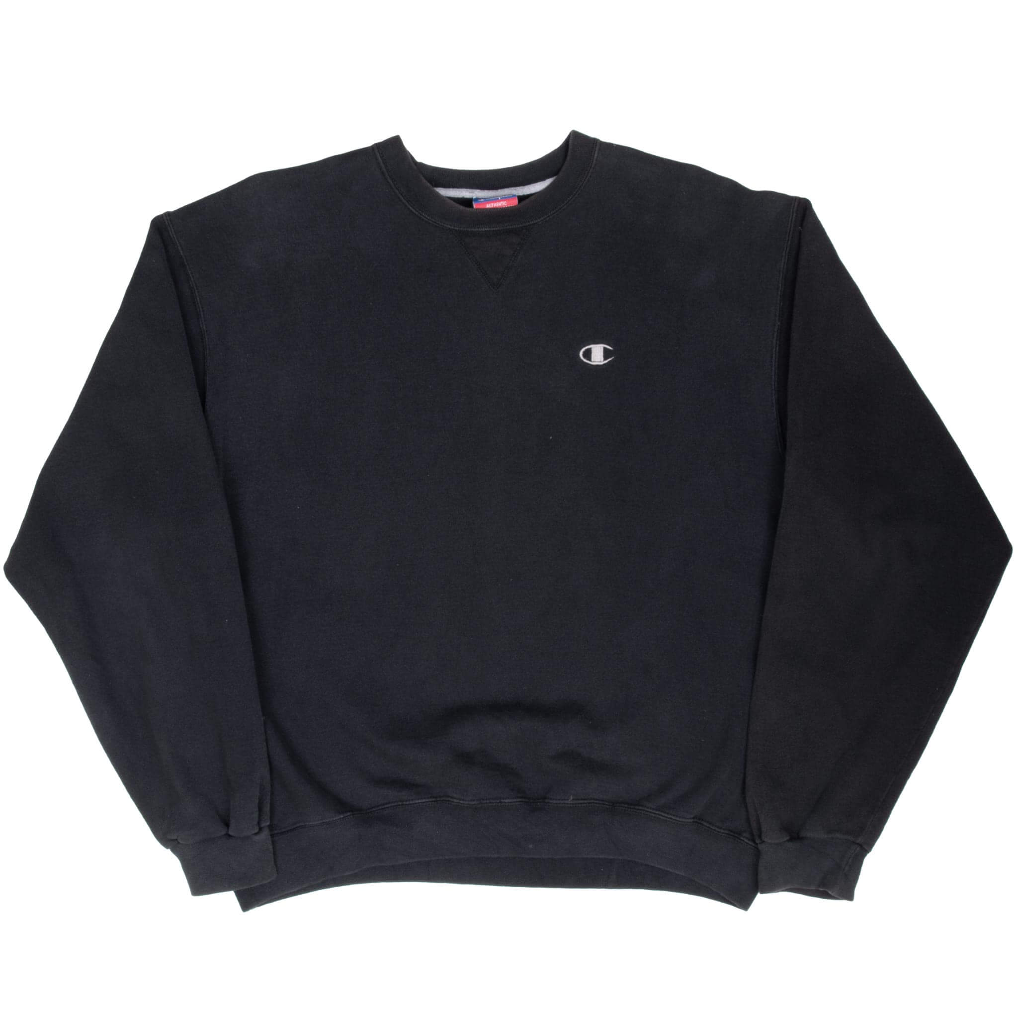 Vintage Champion Classic Black Sweatshirt 2000S Size XL