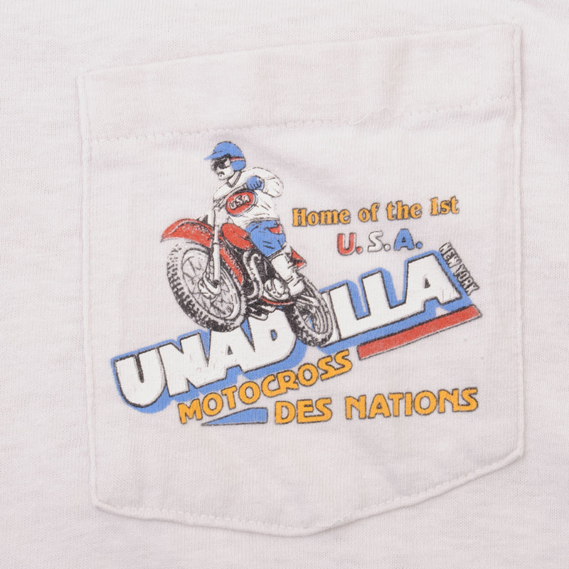 Vintage Motocross Des Nations Unadilla New York Long Sleeve Tee Shirt 1987 XL Made In USA
