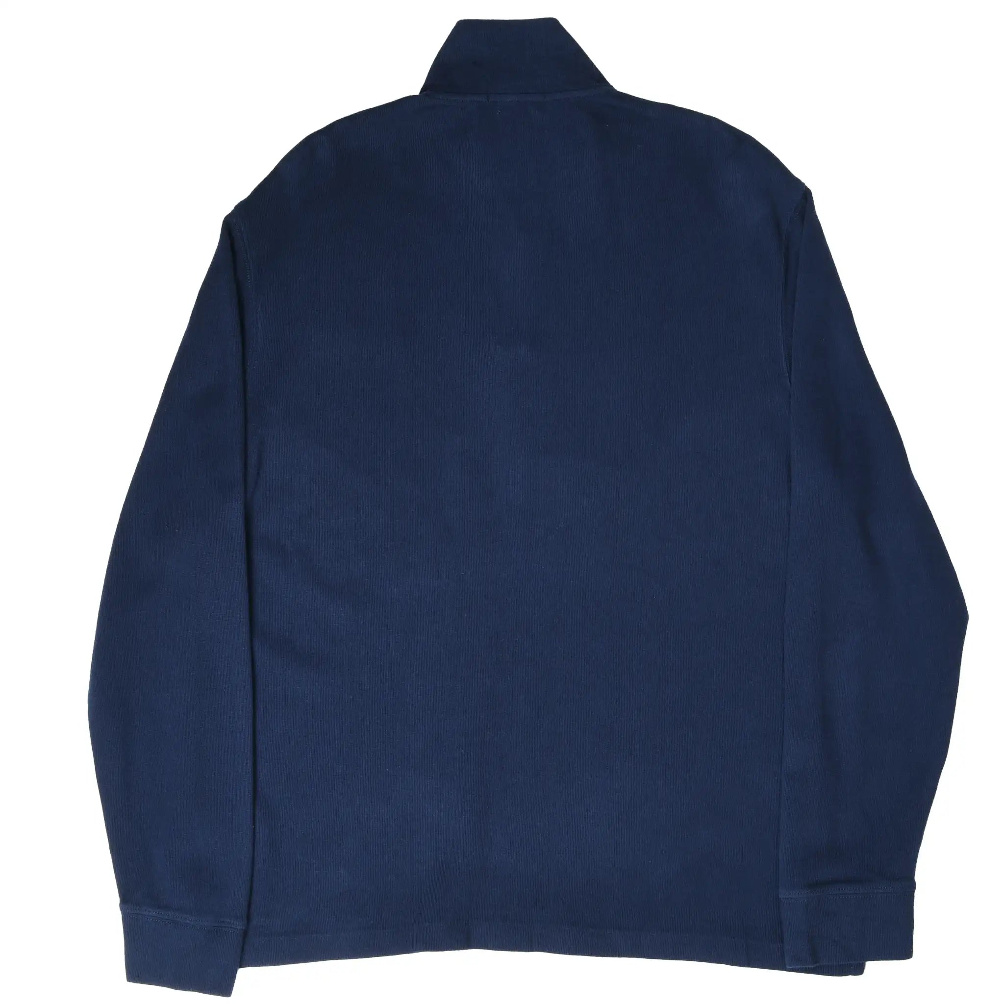 Back of Polo Ralph Lauren navy blue quarter-zip sweater