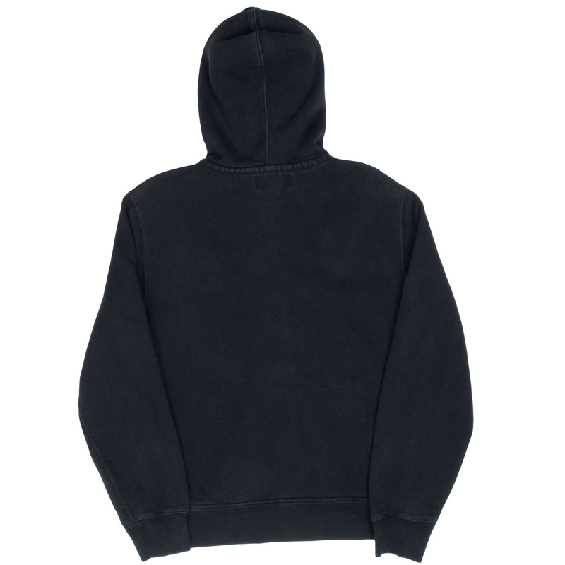 VINTAGE RALPH LAUREN FULL ZIP CLASSIC BLACK HOODIE SWEATSHIRT 1990S MEDIUM