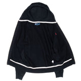 VINTAGE RALPH LAUREN FULL ZIP CLASSIC BLACK HOODIE SWEATSHIRT 1990S MEDIUM