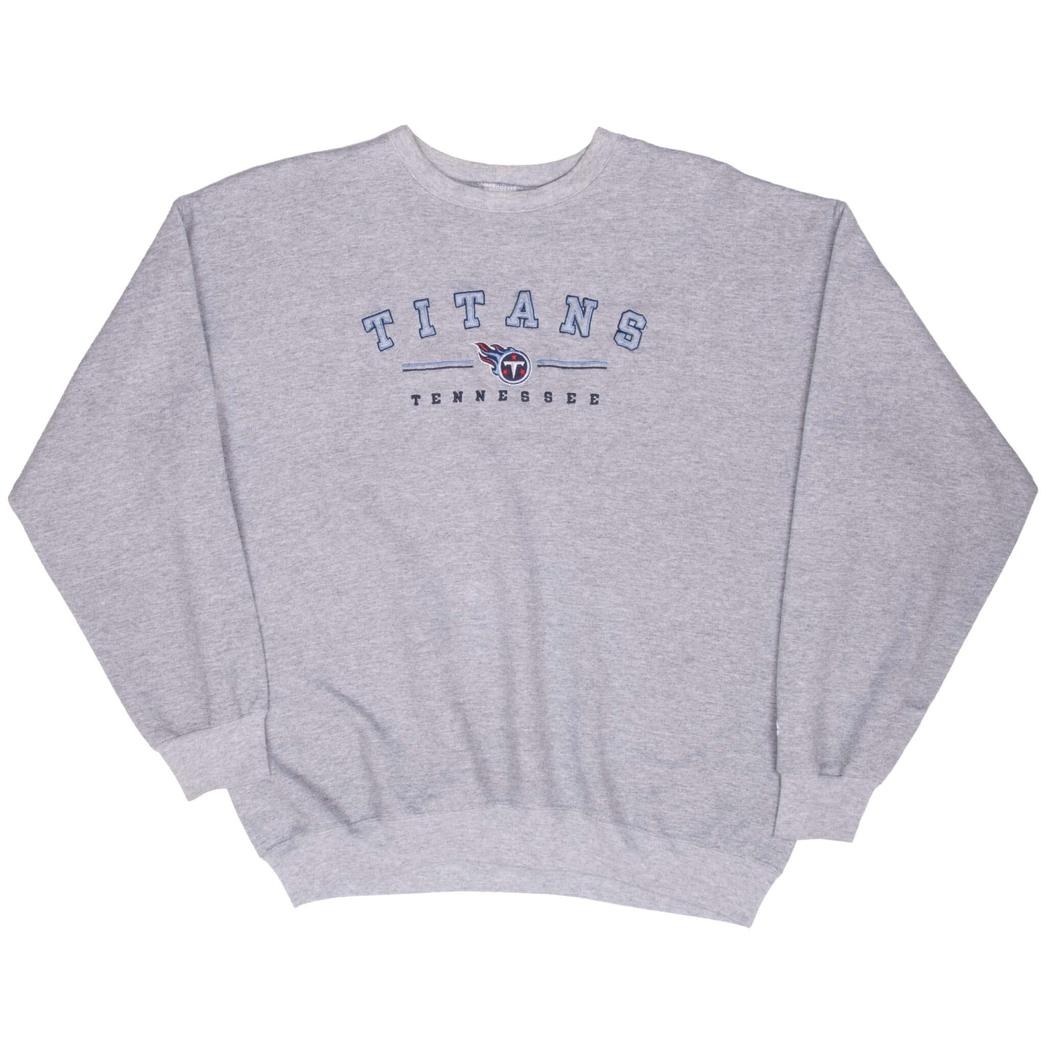 Vintage NFL Tennessee Titans Embroidered Grey Champion Sweatshirt 1990S Size Large