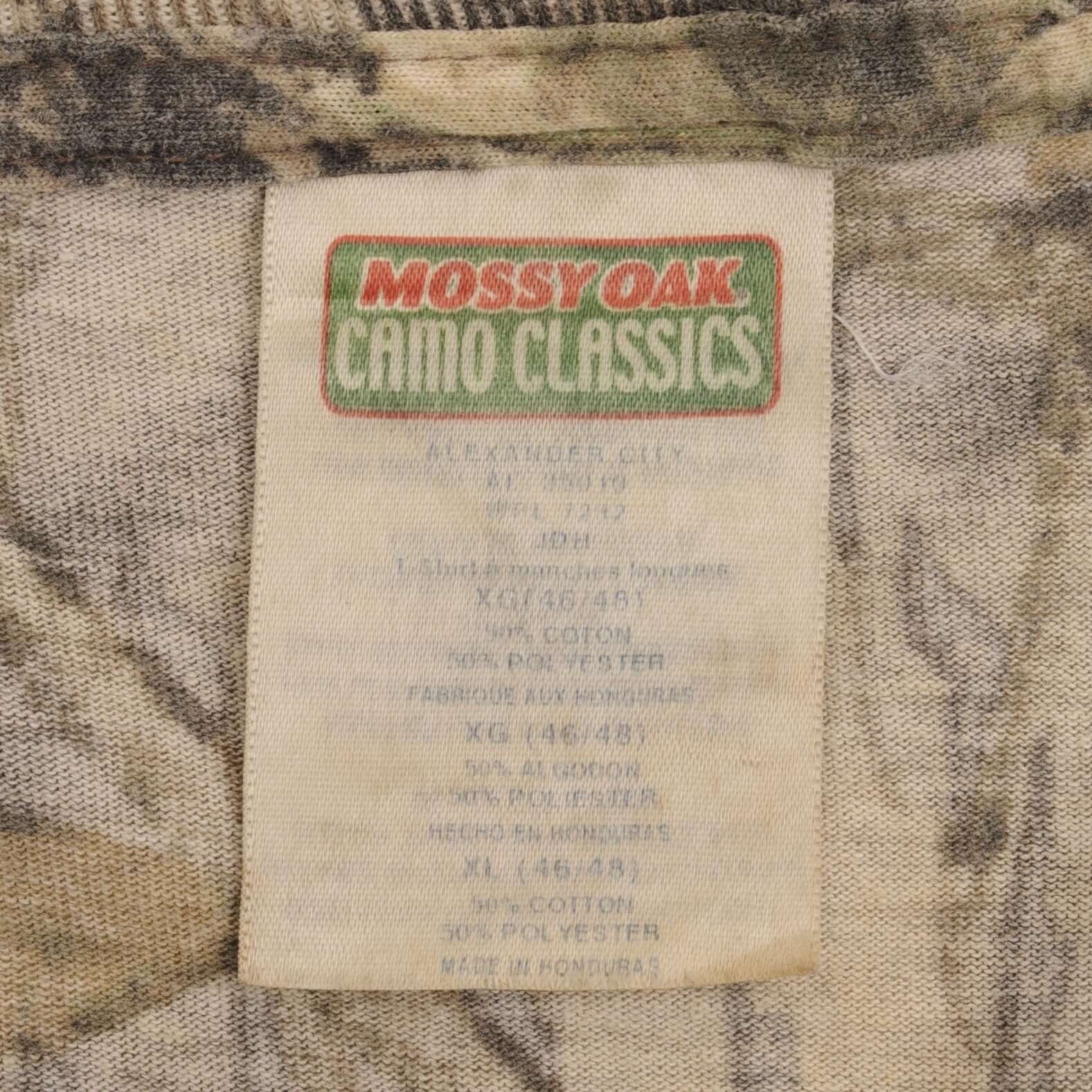 Vintage Hunting Mossy Oak Break Up Camo Long Sleeve Tee Shirt Size XL