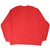 Back of red Nike crewneck sweatshirt with ribbed cuffs and hem