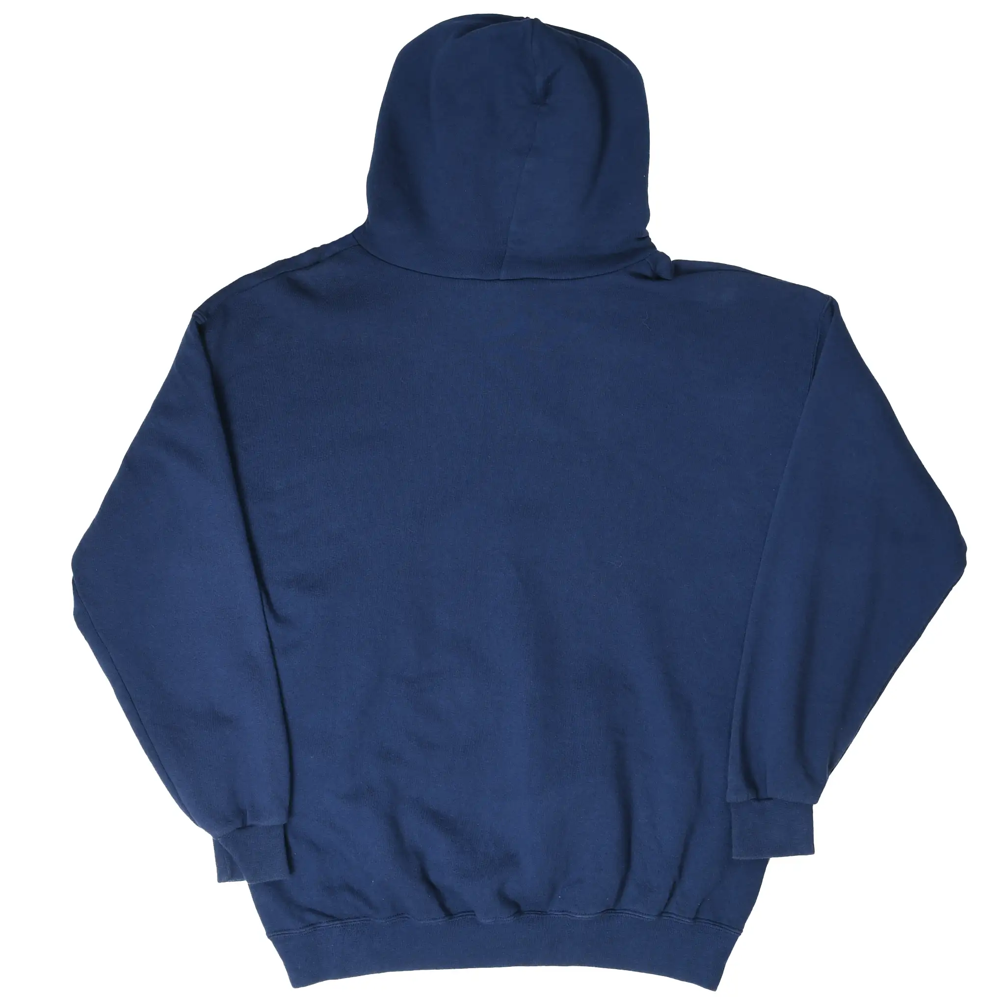 Back of navy blue Adidas pullover hoodie