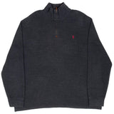 Polo Ralph Lauren Dark Grey Quarter 1/4 Zip Sweater Size XL