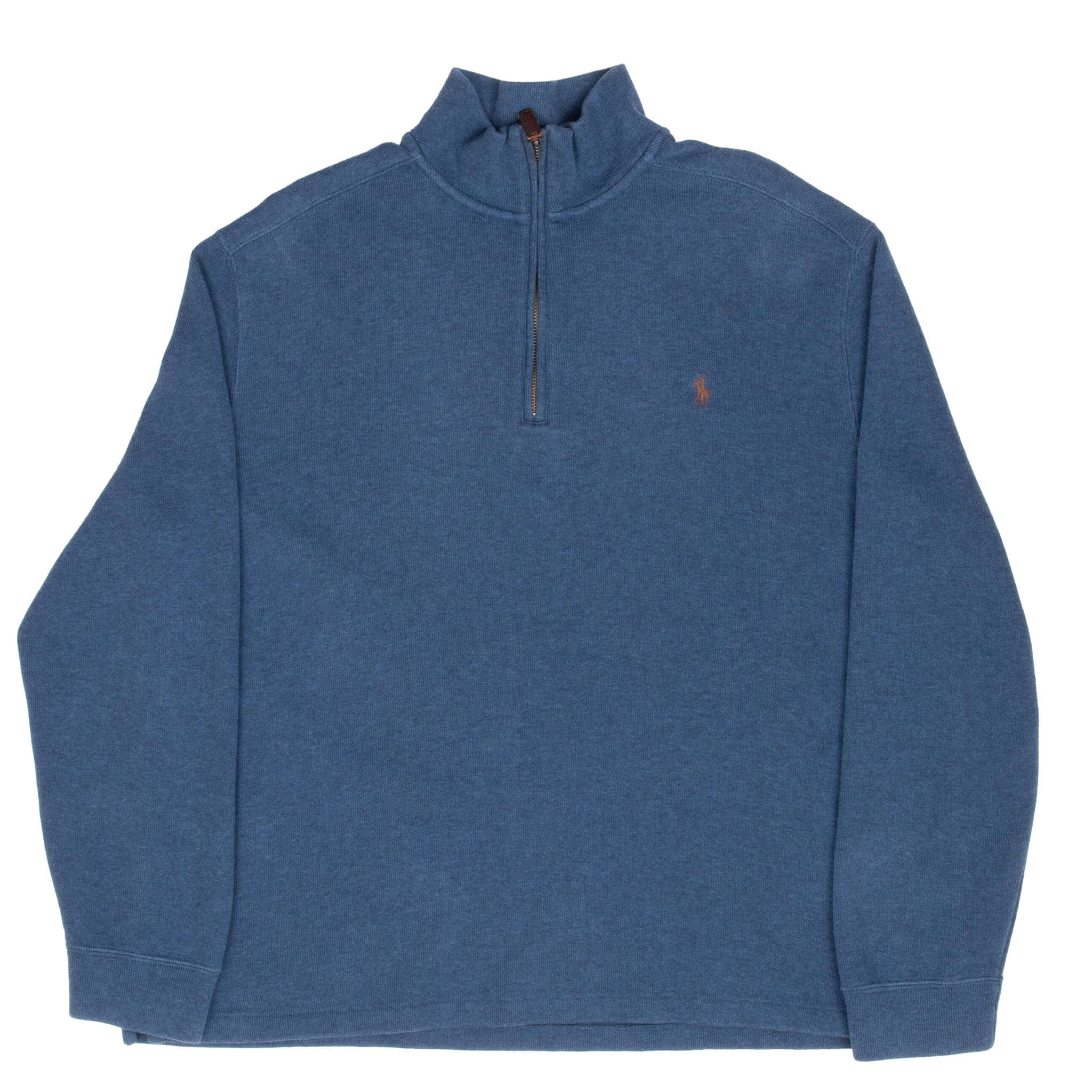 Vintage Polo Ralph Lauren Blue Quarter 1/4 Zip Sweater Size XL