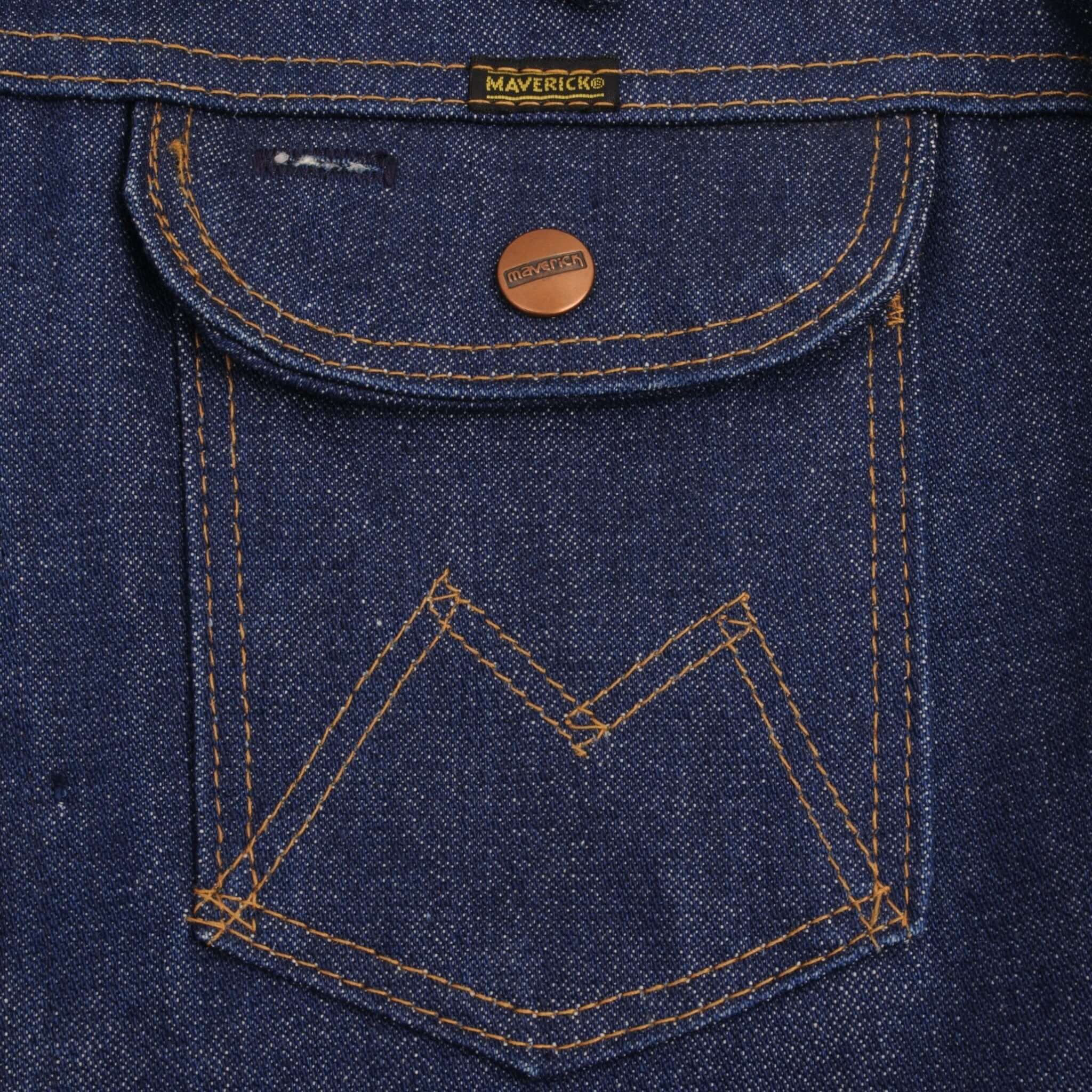 Vintage Maverick Wrangler Blue Bell Denim Jacket 3J03MJ Size 44 Made In USA 1960s