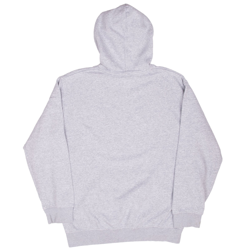 Vintage Nike Spellout Grey Hoodie Sweatshirt 2000S Size Medium