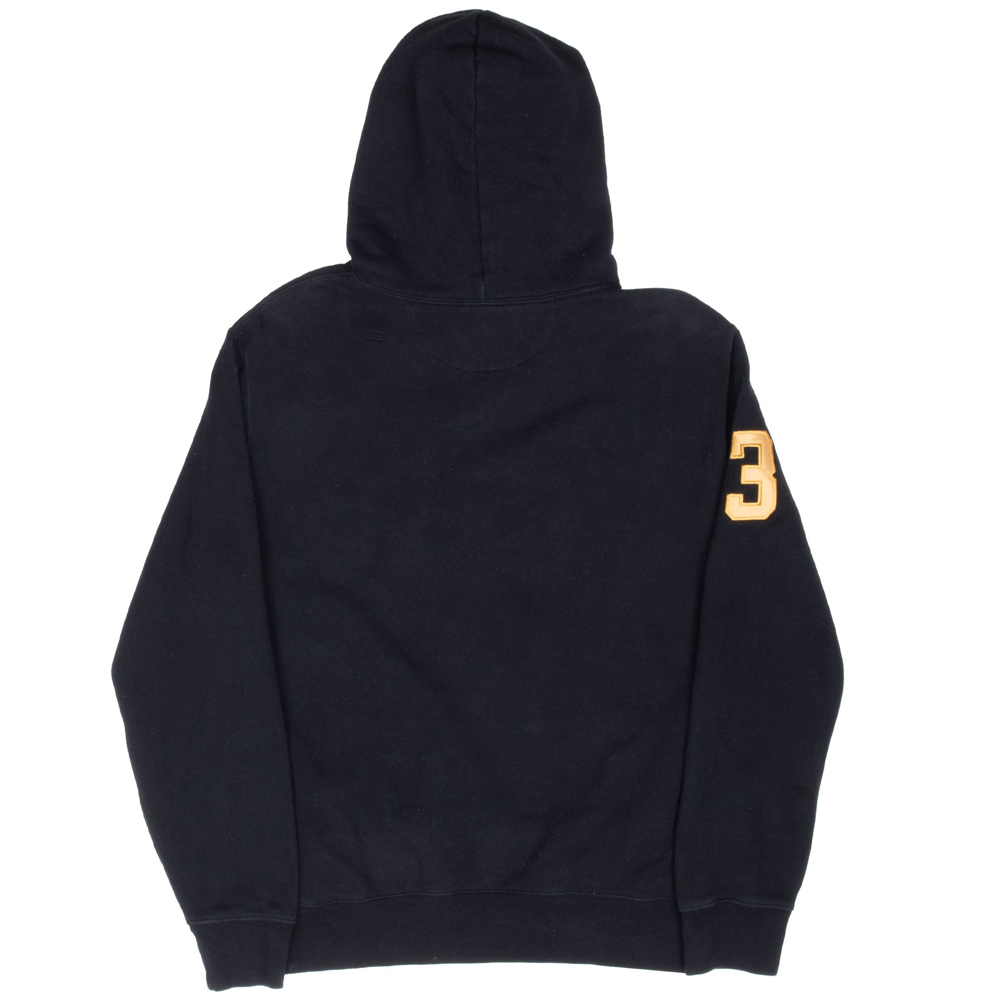 Vintage Ralph Lauren Black Polo Embroidered Hoodie Sweatshirt Size Medium