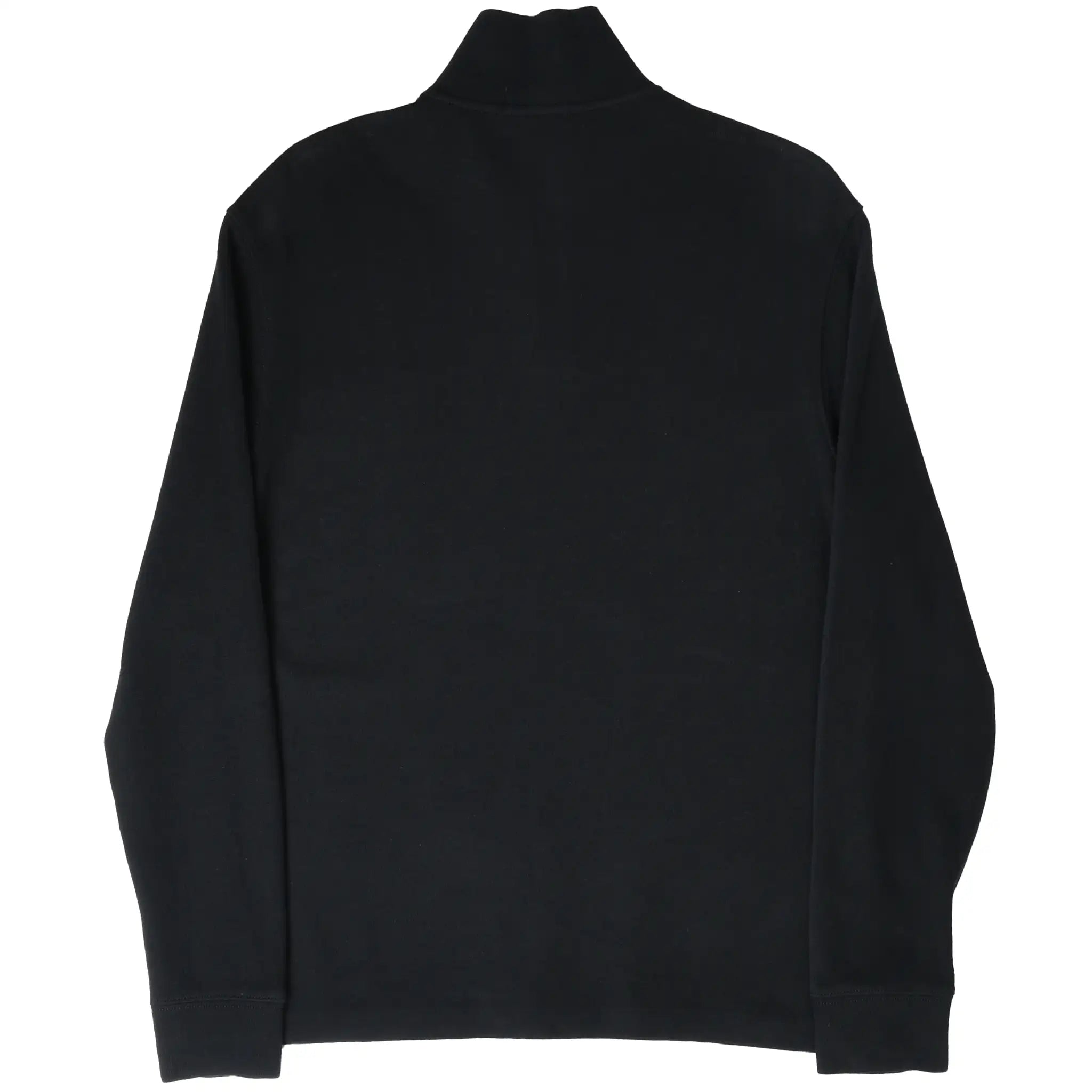 Back of black Polo Ralph Lauren quarter-zip sweater