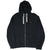 Front view of black Polo Ralph Lauren full-zip hoodie with split pouch pockets