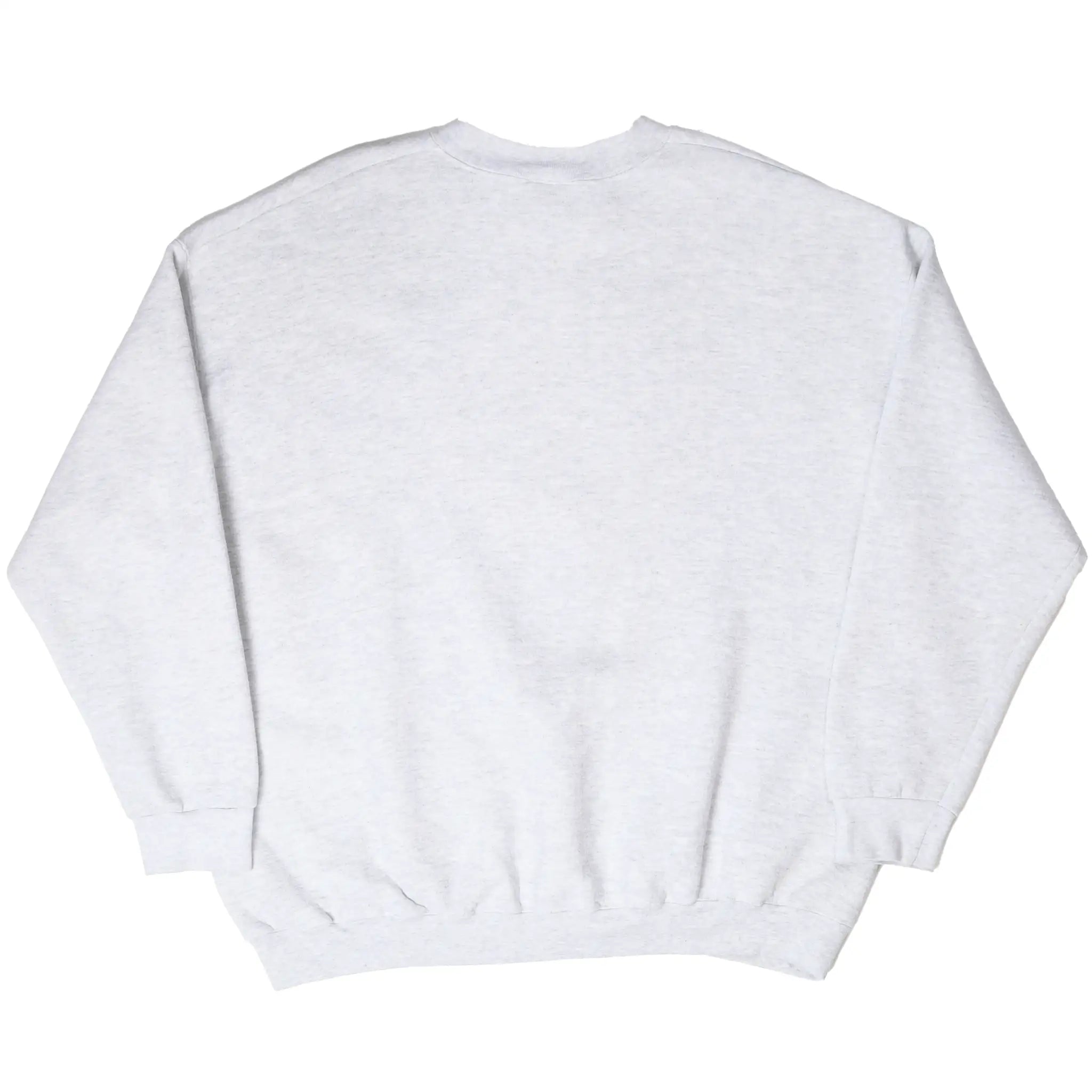 Back of plain light gray Dodge crewneck sweatshirt