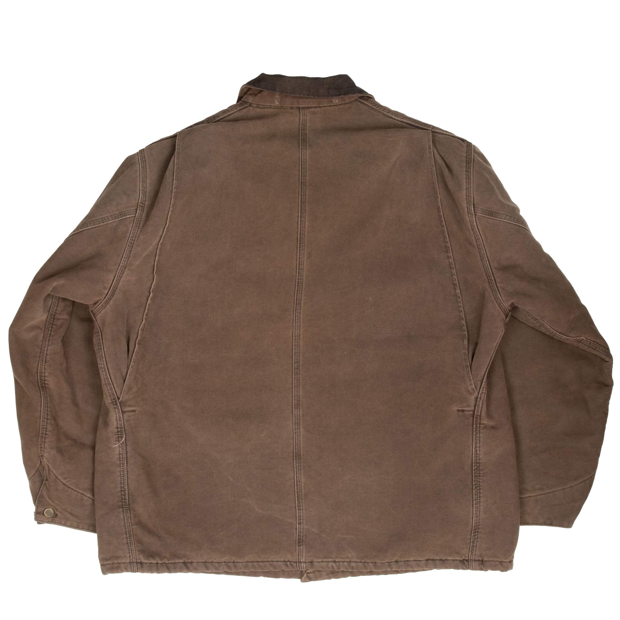 VINTAGE CARHARTT MICHIGAN BLANKET LINED DARK BROWN JACKET C02CHT 1990S 2XL TALL