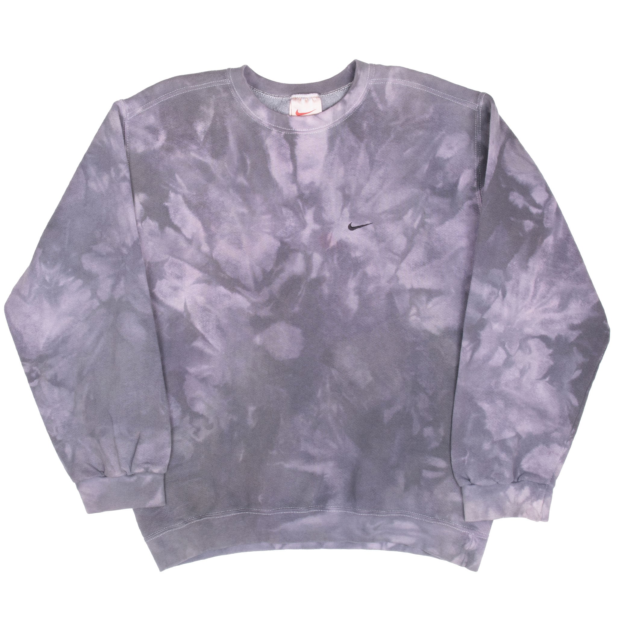 Vintage Nike Classic Swoosh Tie Dye Sweatshirt 1990S Size Medium Made In Usa